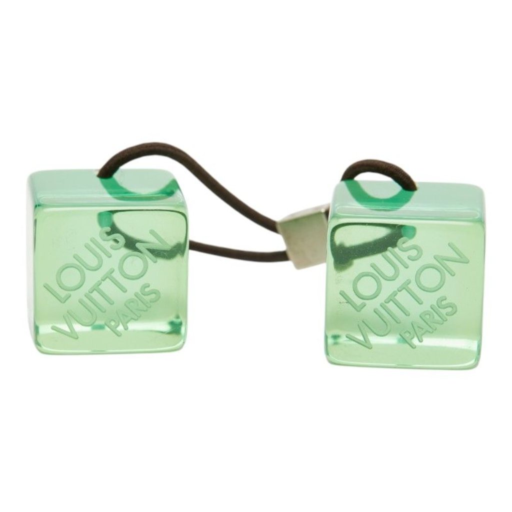 Louis Vuitton Hair Tie Cube Green Plastic